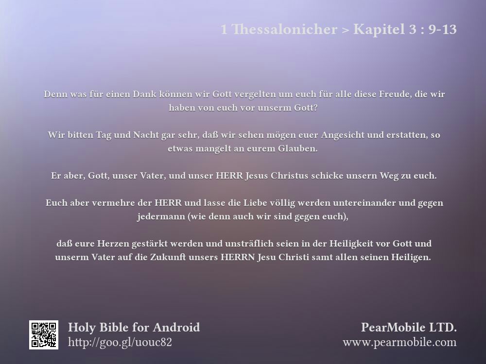 1 Thessalonicher, Kapitel 3:9-13